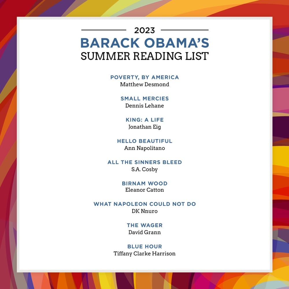 a list of the book Barack Obama is reading this summer, reproduced in full below